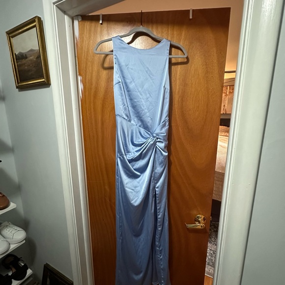 Abercrombie Draped Skirt Maxi Dress Blue - Picture 3 of 5